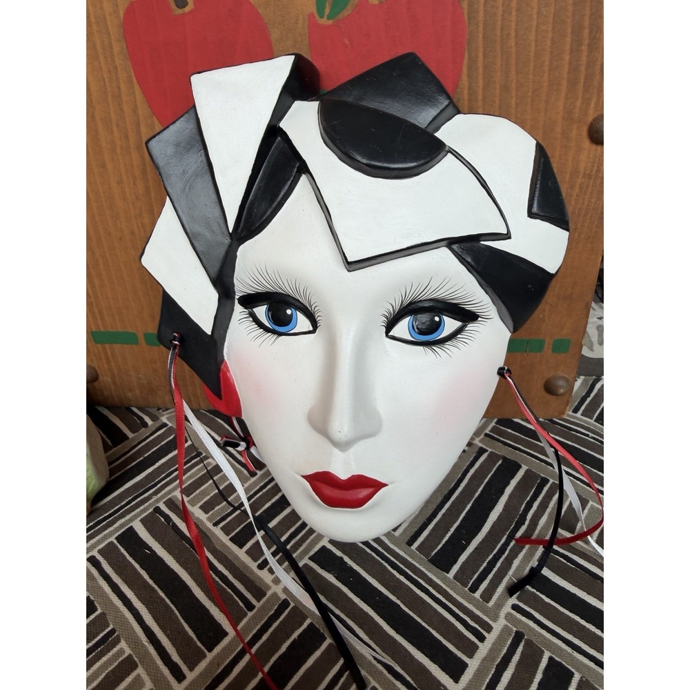 CERAMIC PAINTED MASQUERADE MASK CARNIVAL MASK WALL DECORATIVE